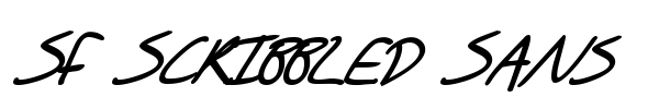 SF Scribbled Sans font preview
